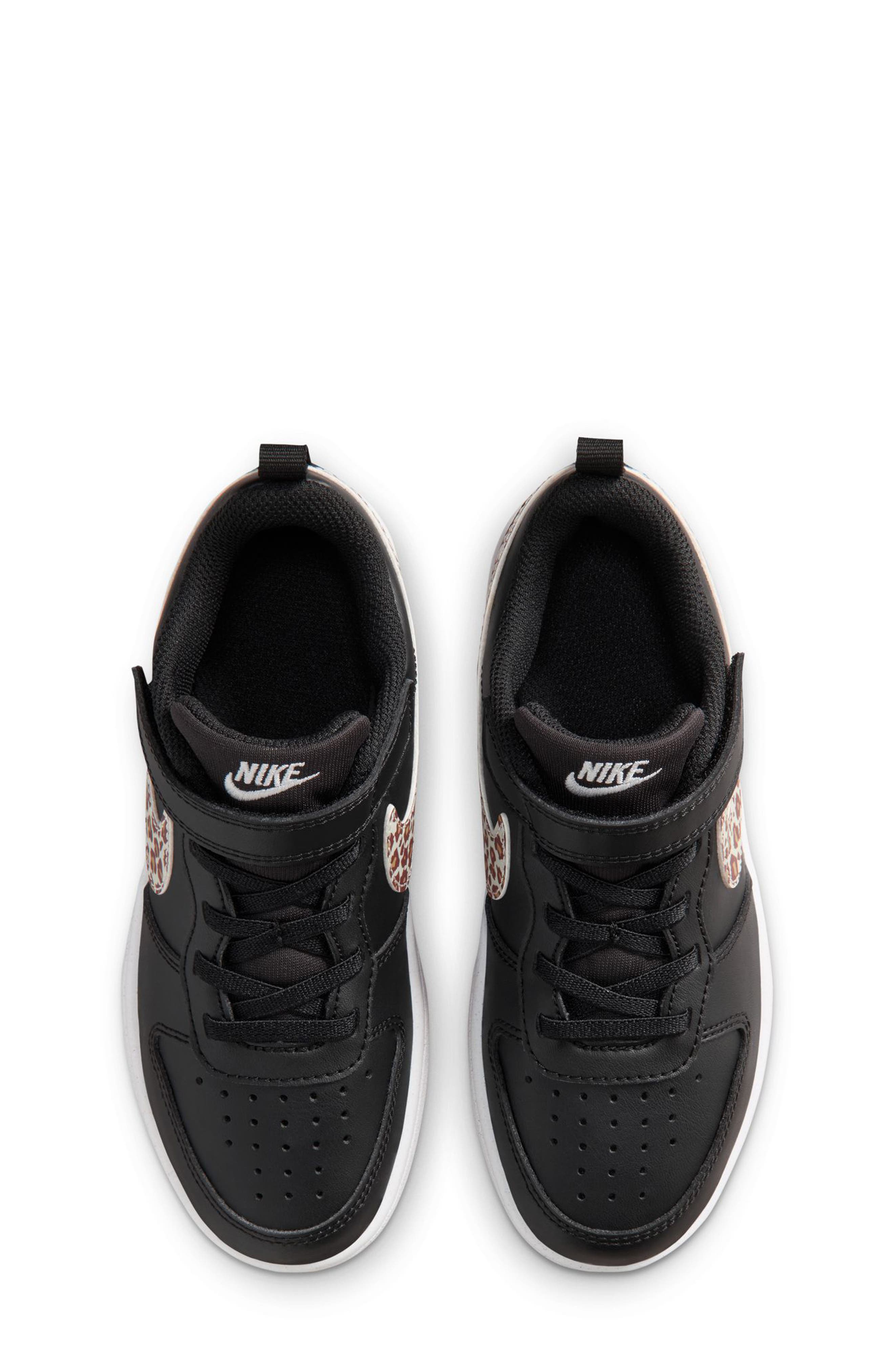 Nike Kids' Court Borough Low Top Sneaker, Alternate, color, Black/ White