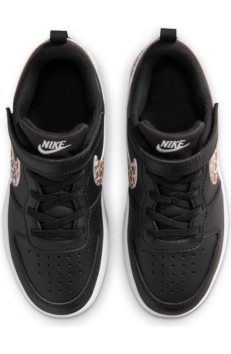 Nike Kids' Court Borough Low Top Sneaker, Alternate, color, Black/ White
