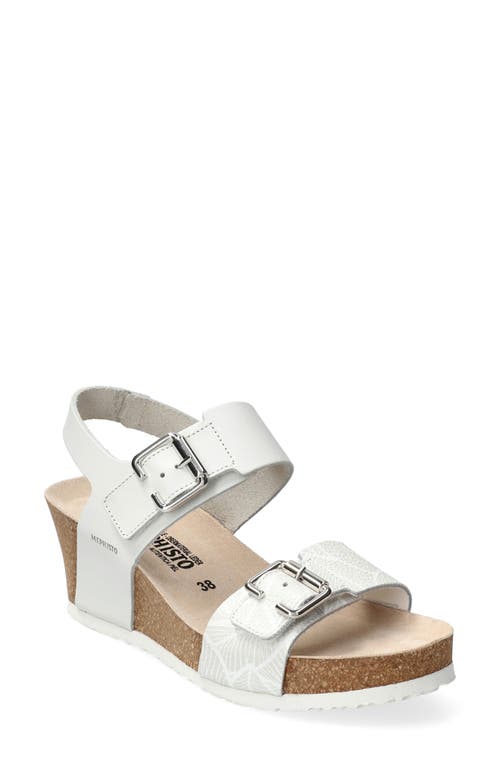Mephisto Women's Lissandra Wedge Sandals In Silver In White