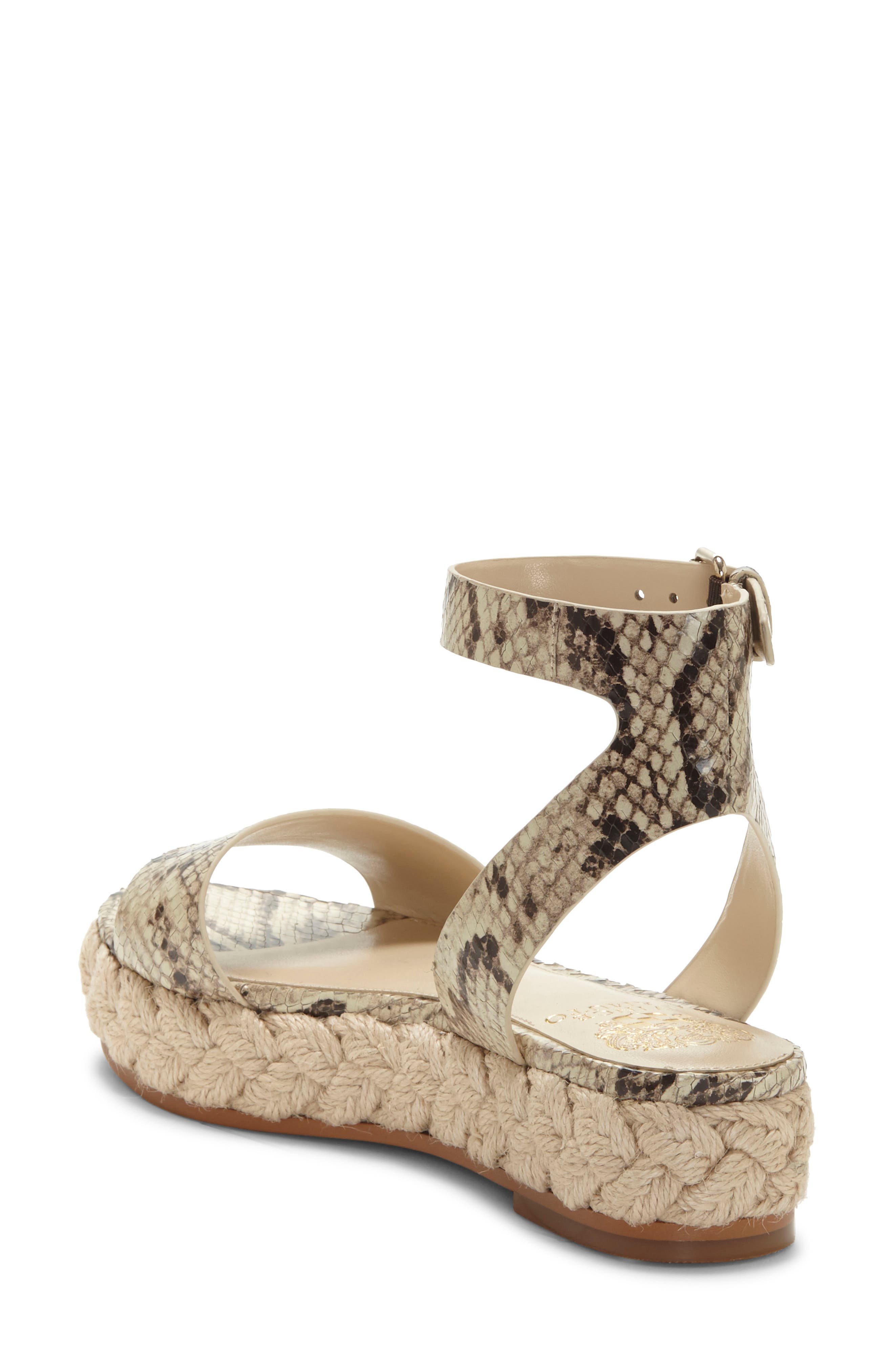 Defina Ankle Strap Platform Sandal, Alternate, color, OATMEAL SNAKE PRINT LEATHER