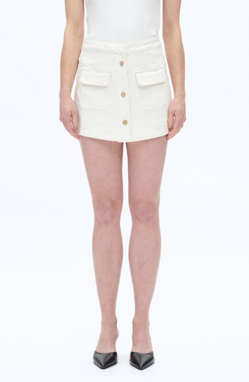 Bayeas High Waist Culotte Denim Skort In White