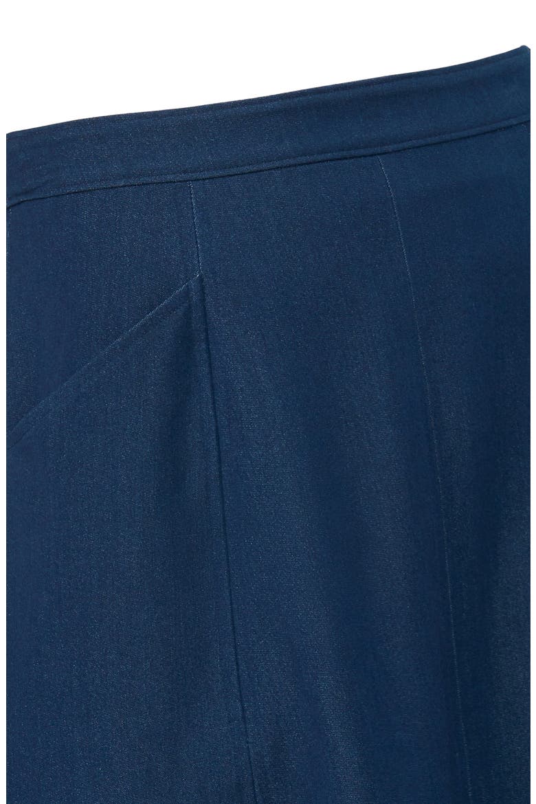 Seamed Midi Skirt, Alternate, color, INDIGO