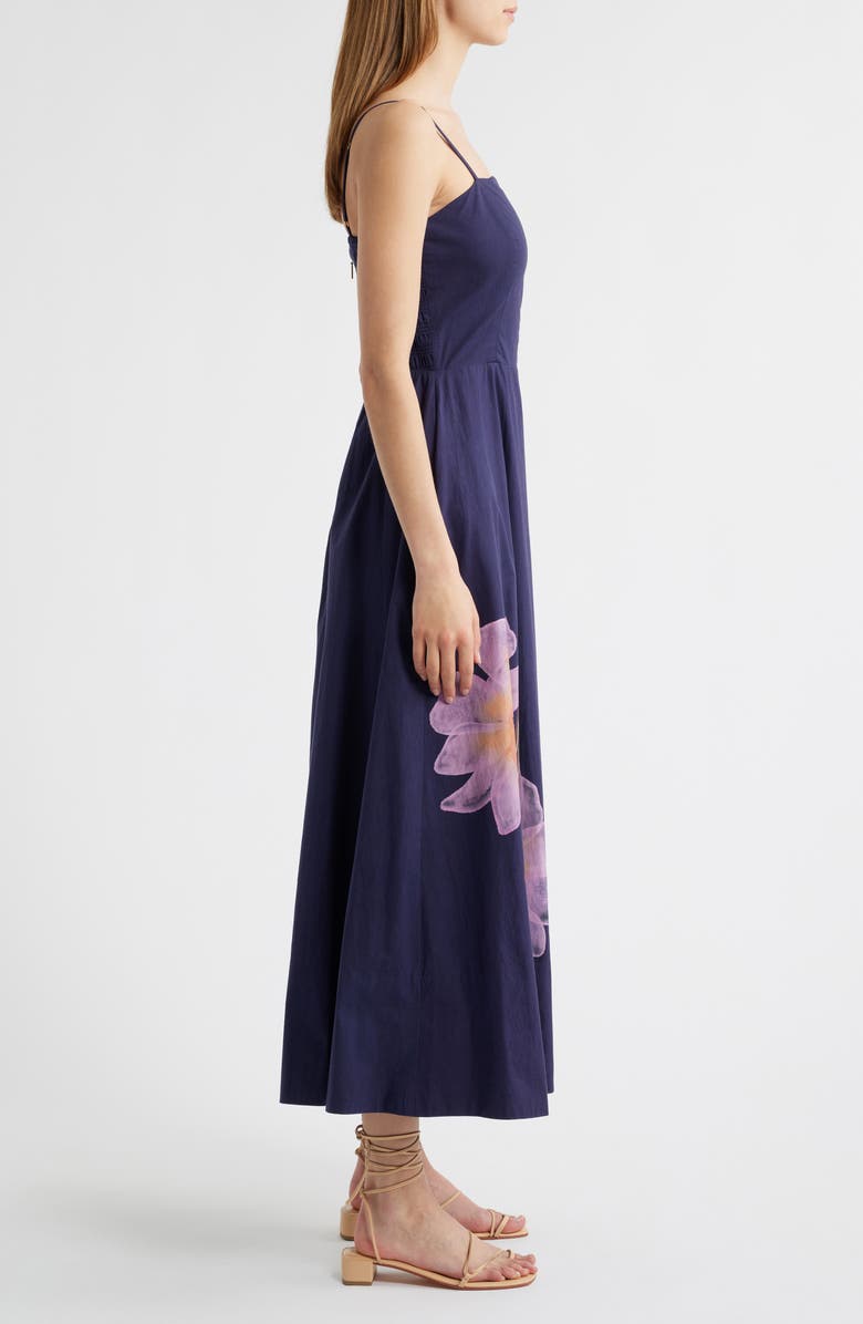 Cleobella Riley Placed Floral Organic Cotton Poplin Dress, Alternate, color, 