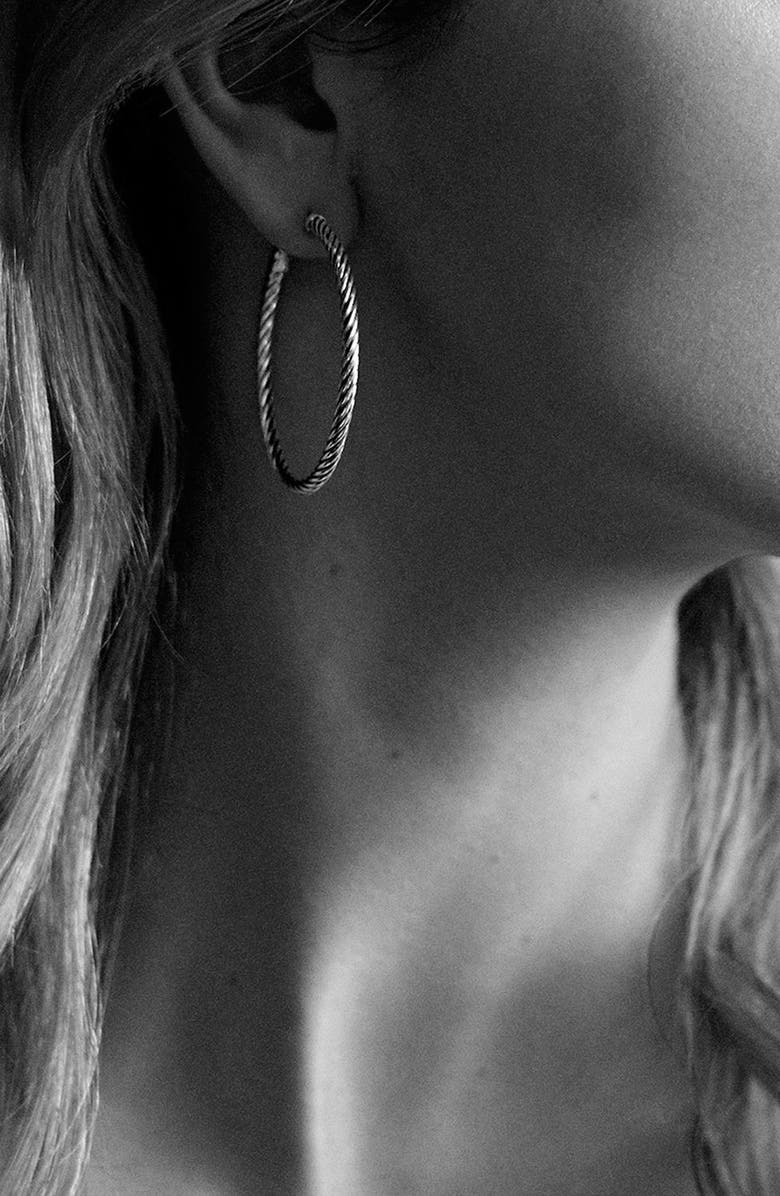 David Yurman 'Cable Classics' Large Hoop Earrings, Alternate, color, 