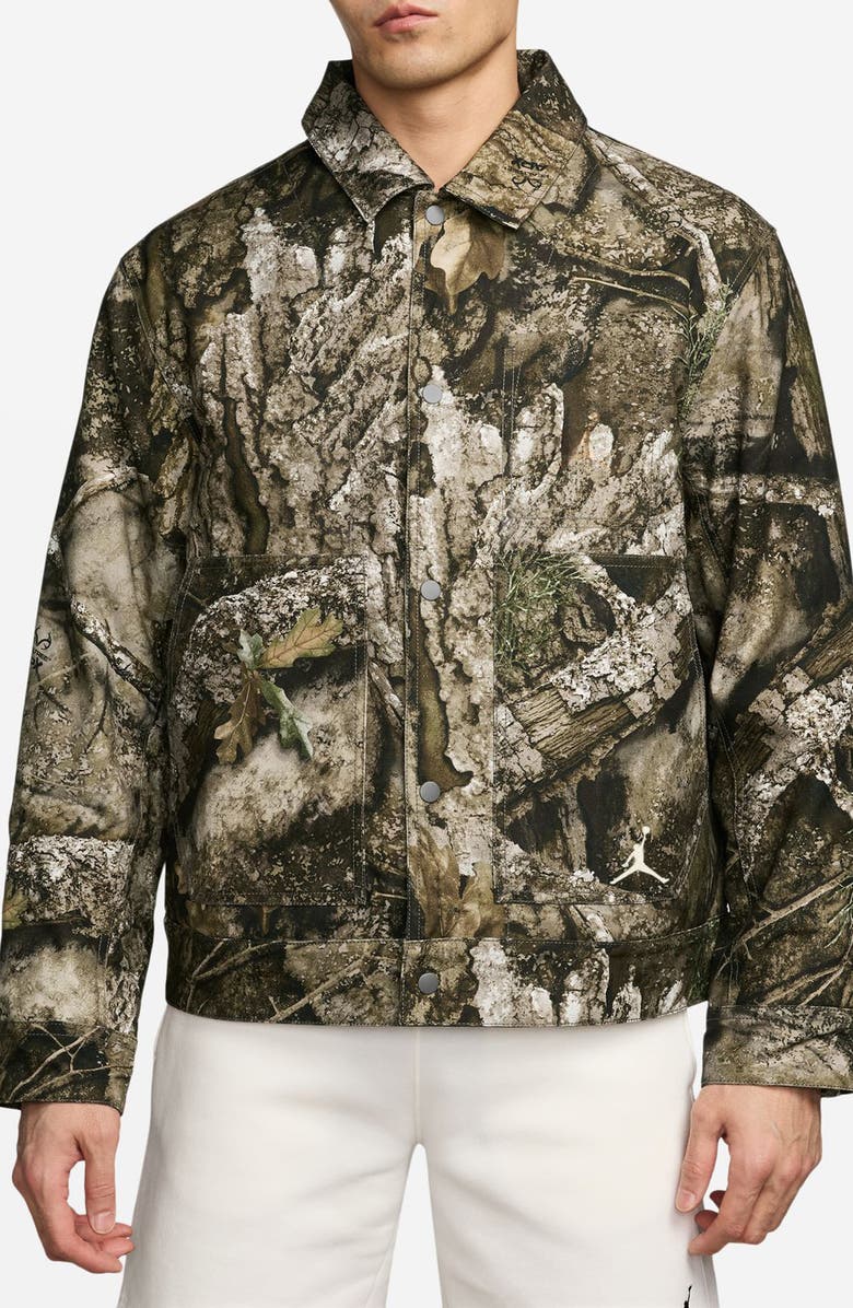 Jordan Flight Chicago Realtree Jacket, Main, color, Medium Olive/ Sail