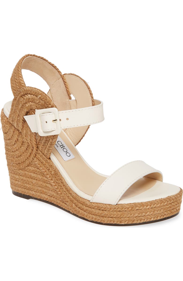 Jimmy Choo Delphi Braided Wedge Sandal, Main, color,