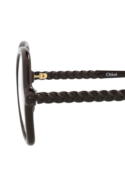 Chloé 52mm Core Oversize Optical Frames In Brown Brown