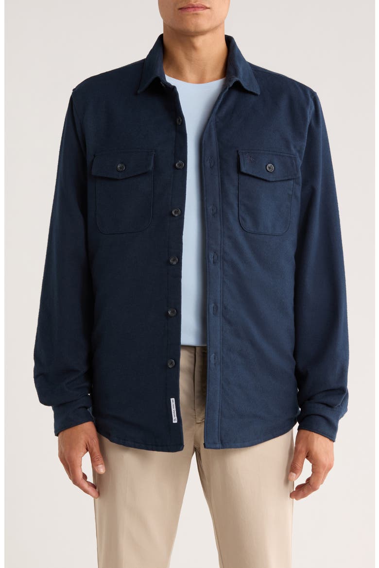 Flannel Shirt, Main, color, DARK SAPPHIRE / DARK SAPPHIRE