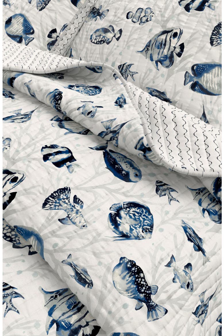Coastal Quilt Set, Alternate, color, COASTAL FISH