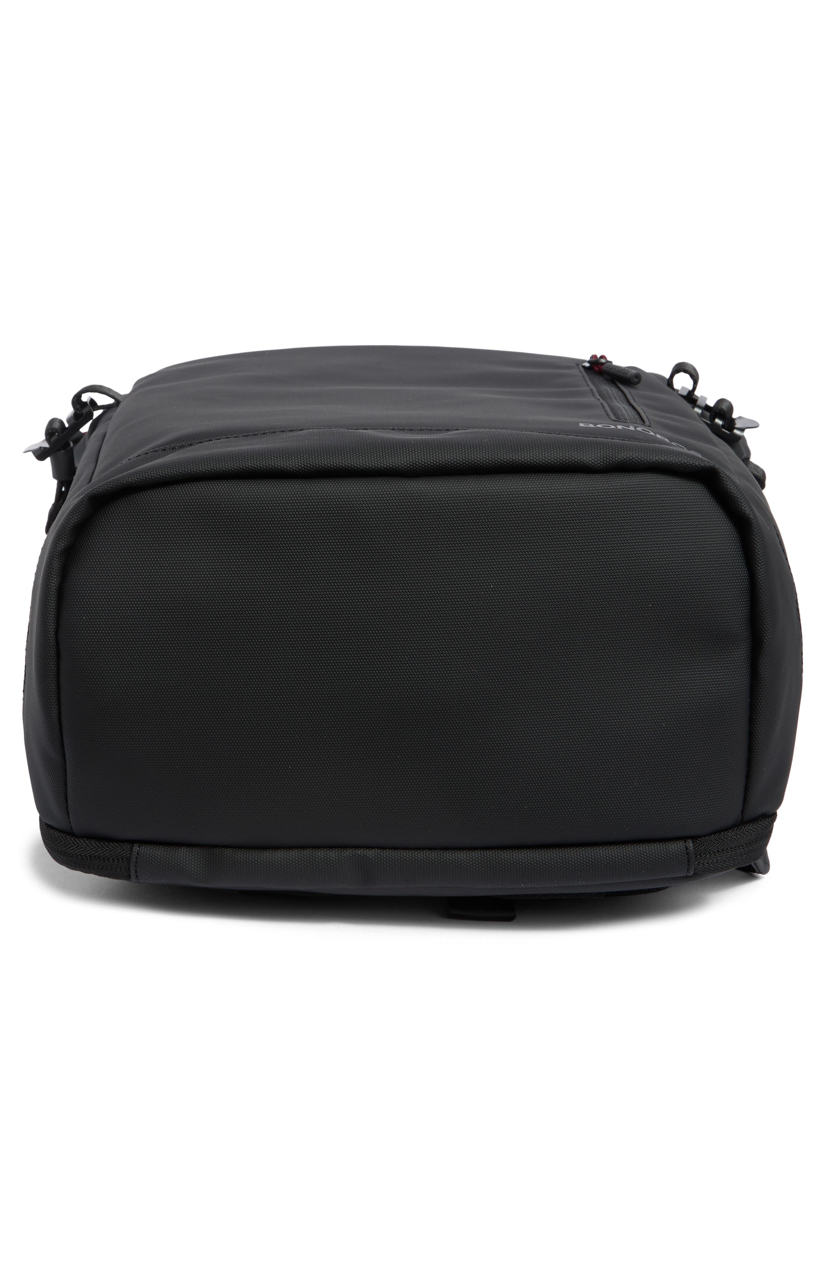 Textured Rubberized Backpack, Alternate, color, BLACK