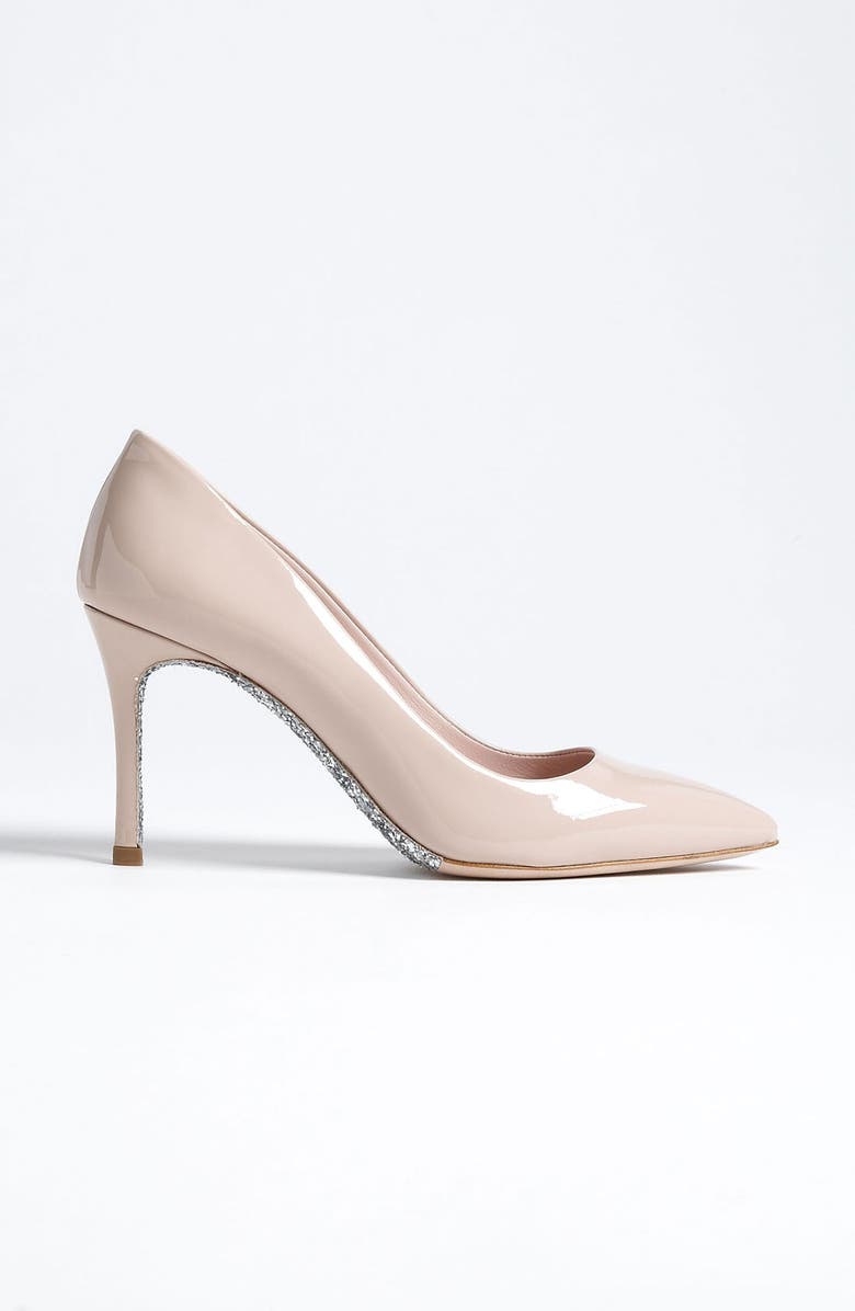 Miu Miu Glitter Sole Pointy Toe Pump, Alternate, color,
