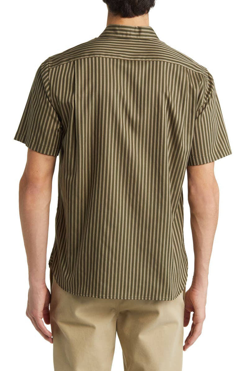 Vince Claremont Stripe Short Sleeve Button-Up Shirt, Alternate, color, 