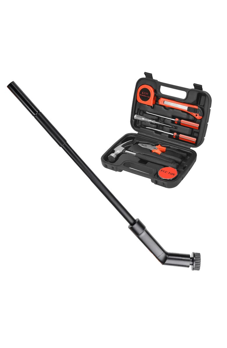 PURSONIC Electric Scrubber & Handy Solutions 9-Piece Tool Kit Home Cleaning & Repair Bundle, Main, color, Black