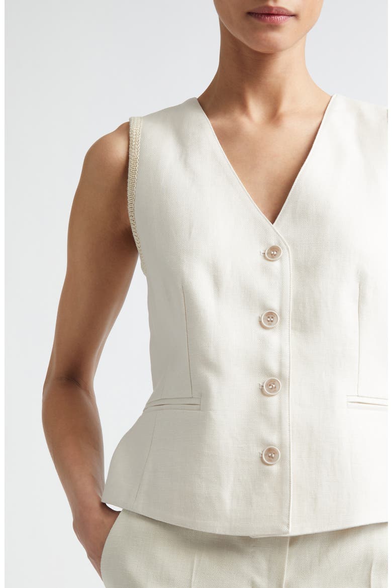 Calibri Hybrid Flax Vest, Alternate, color, BEIGE