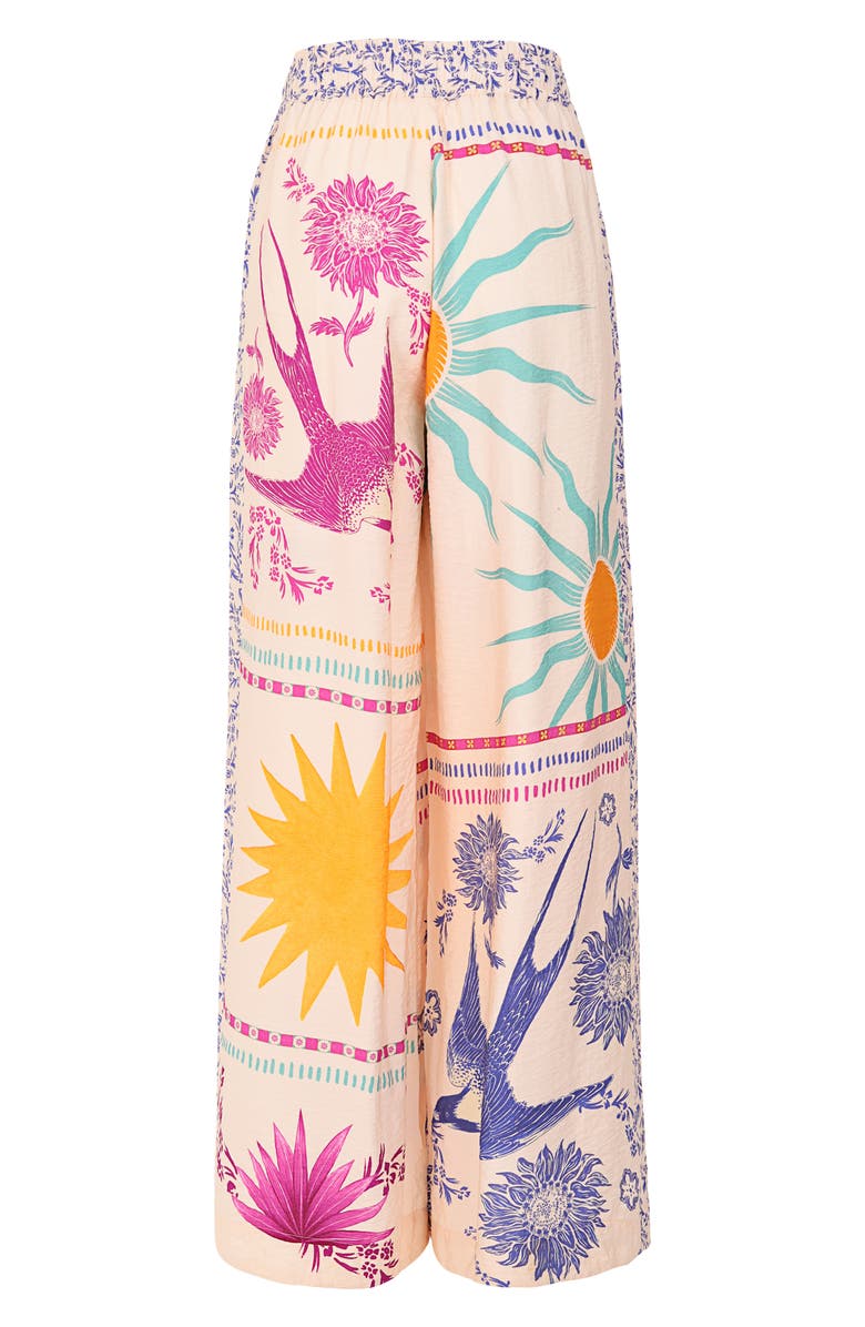 Agua Bendita Janis Alina Wide Leg Cover-Up Pants, Alternate, color, Multicolor