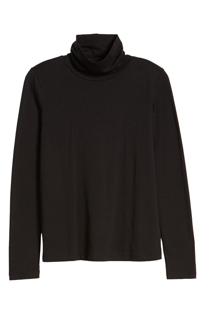 1901 Cotton Blend Turtleneck Top, Alternate, color, 