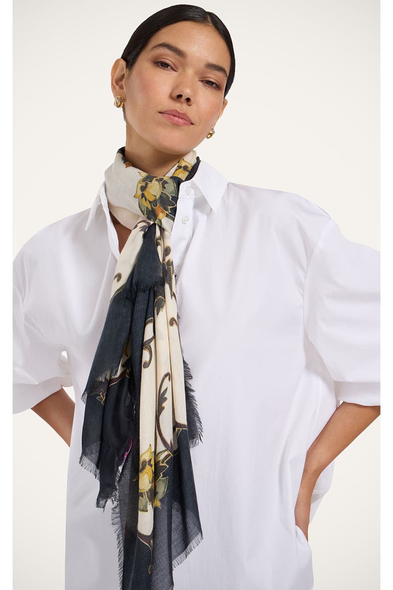 Scarf, Alternate, color, Buttercup Placée Black