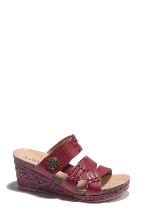 Halsa Footwear Hälsa Footwear Genoa Wedge Sandal In Dark Red