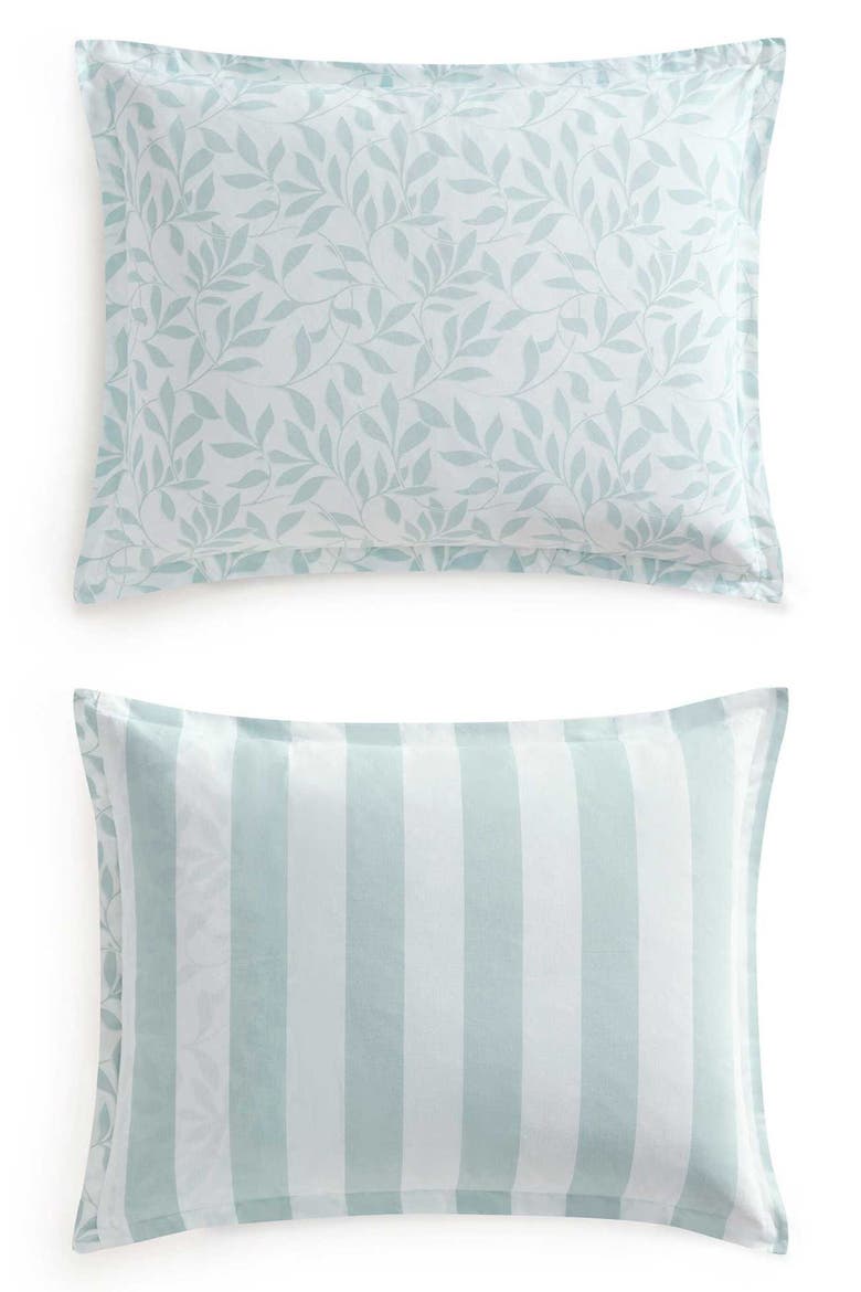 Copper Vines Cotton Comforter, Alternate, color, WHITE/ WINTER BLUE