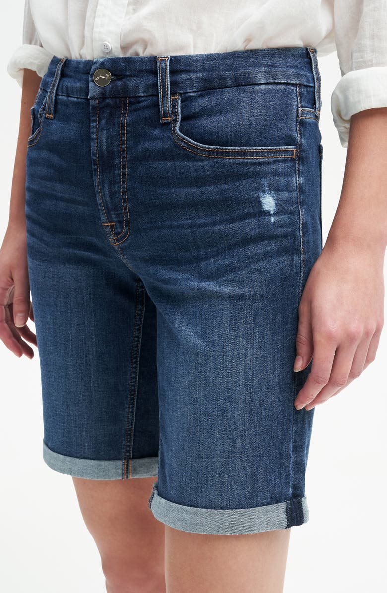 JEN7 by 7 For All Mankind Bermuda Roll Cuff Denim Shorts, Alternate, color, 