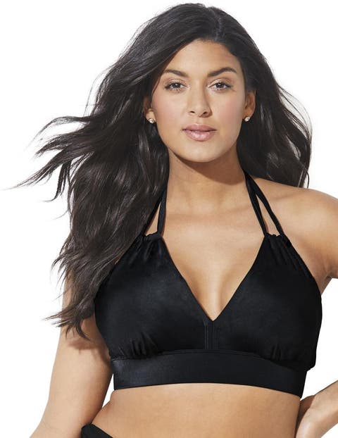 Loop Strap Halter Bikini Top