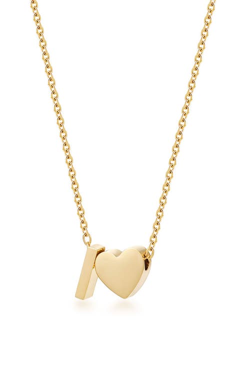 Initial Heart Pendant Necklace