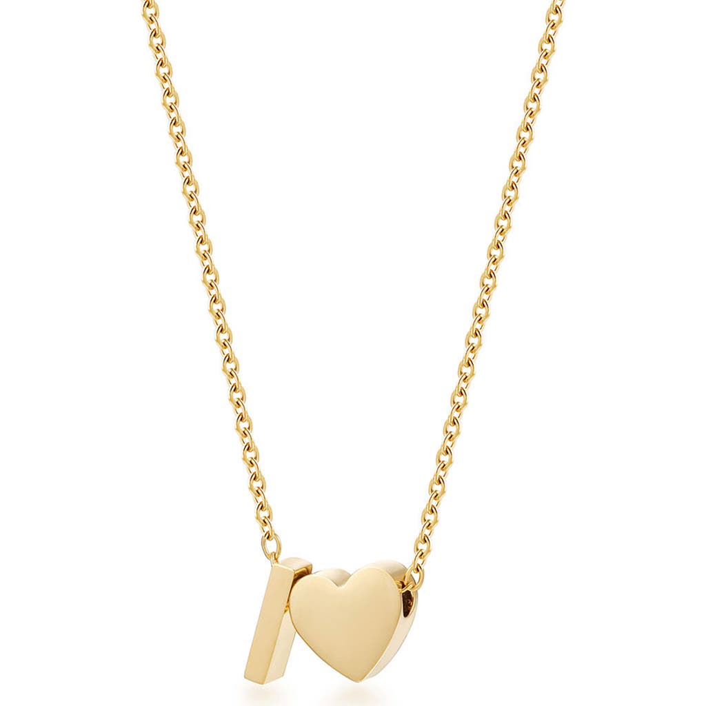 Jane Basch Designs Initial Heart Pendant Necklace In Gold