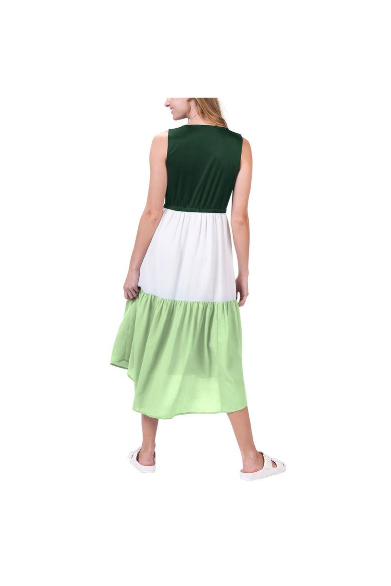 Women's G-III 4Her by Carl Banks Green/Neon Green Green Bay Packers 12th Inning Colorblock Dress, Alternate, color, Green
