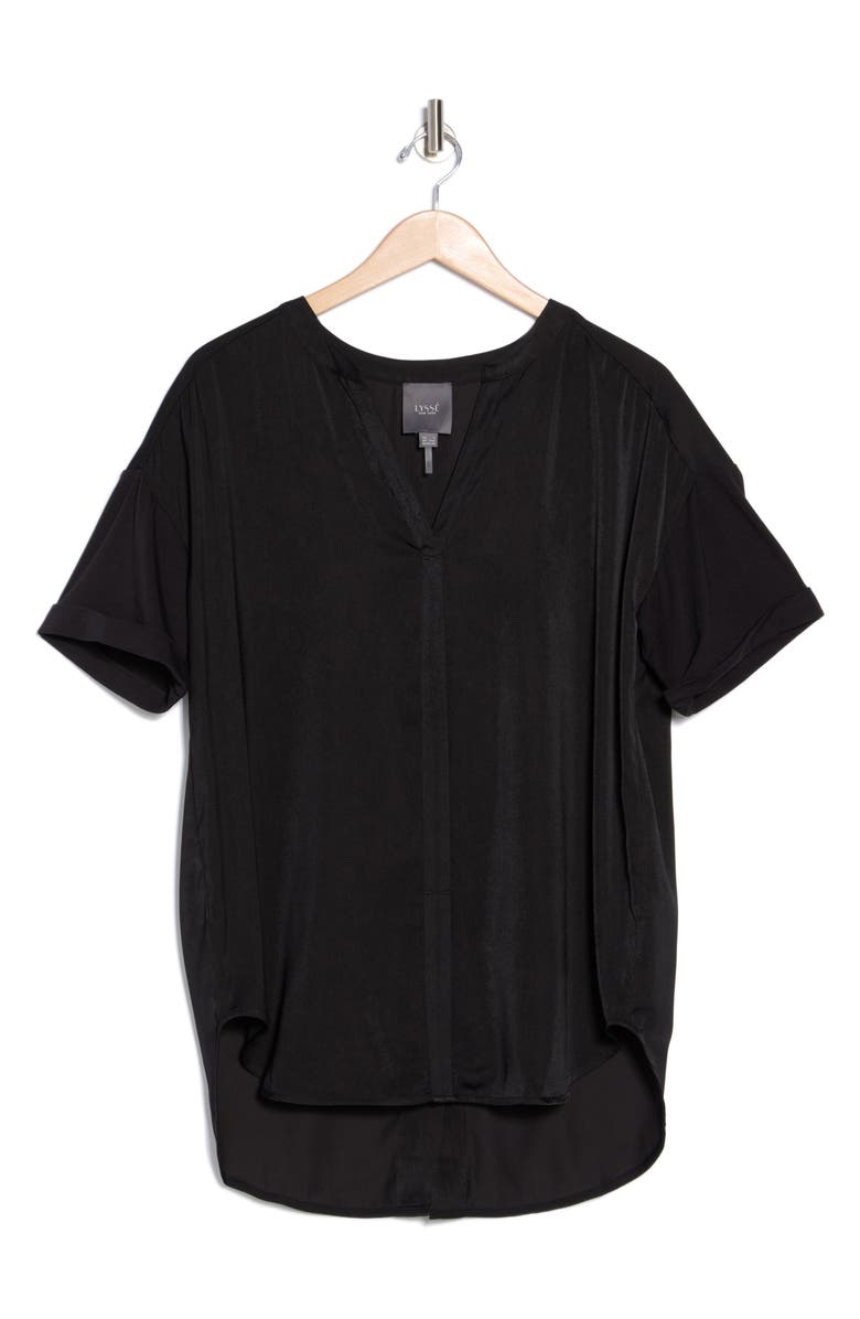 Lysse ́ Leah Short Sleeve Satin Top, Alternate, color, 