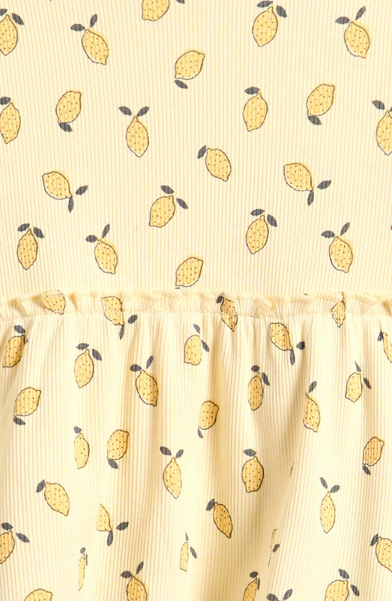 NEXT Lemon Print Peplum Top & Leggings Set, Alternate, color, Yellow