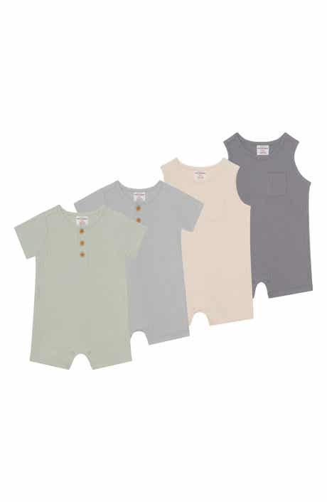 PL Baby by Petit Lem Pack of 4 Assorted Core Rompers