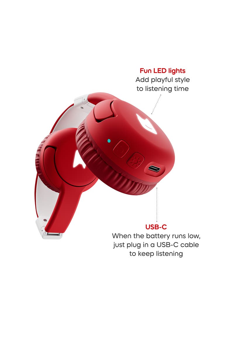 Bluetooth Headphones, Alternate, color, SUNSET RED