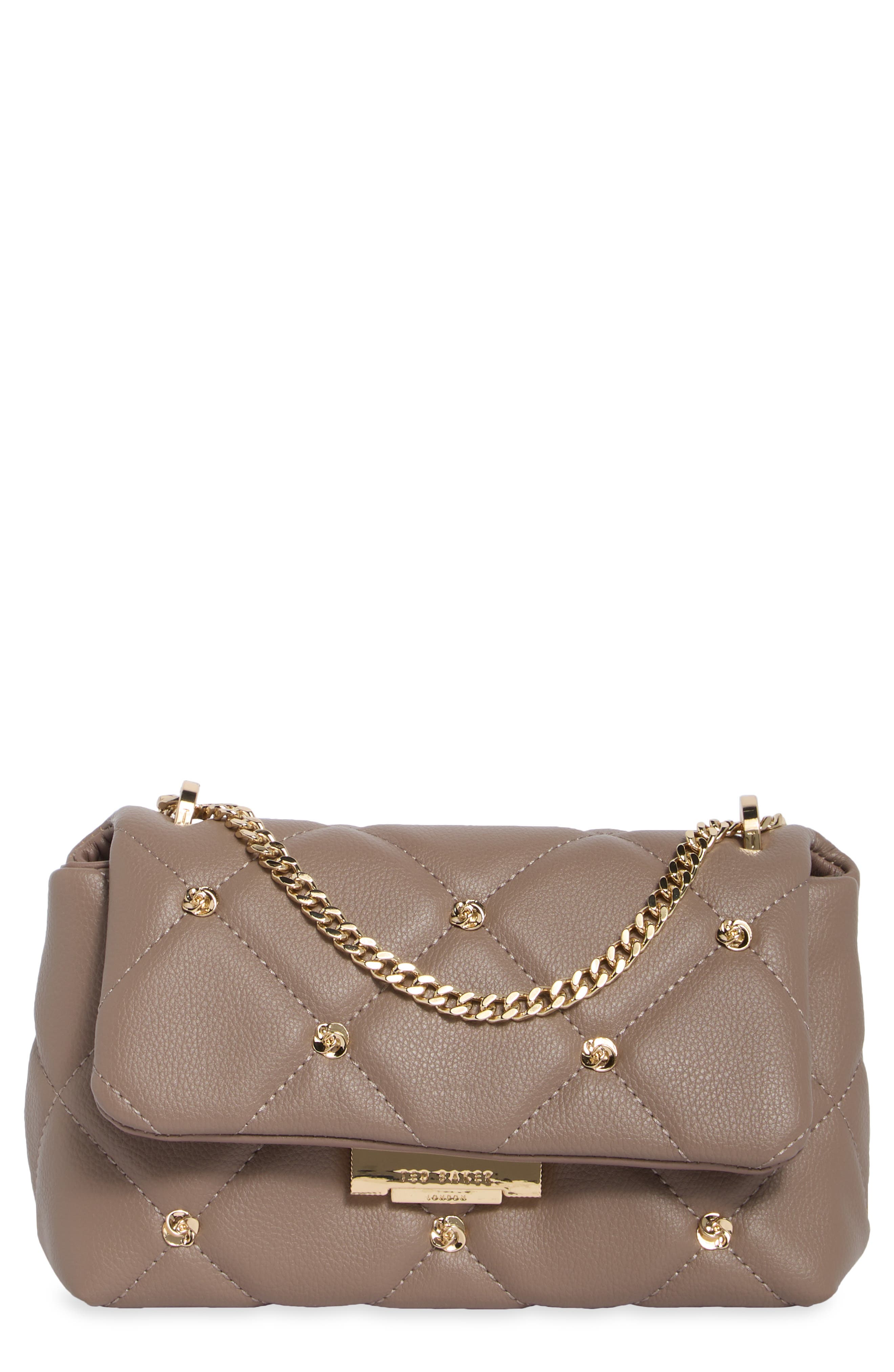 Ginette Faux Leather Quilted Crossbody Bag