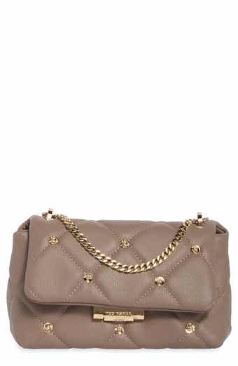 Ginette Faux Leather Quilted Crossbody Bag