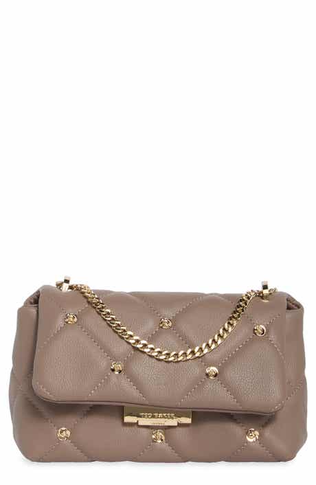 Ginette Faux Leather Quilted Crossbody Bag