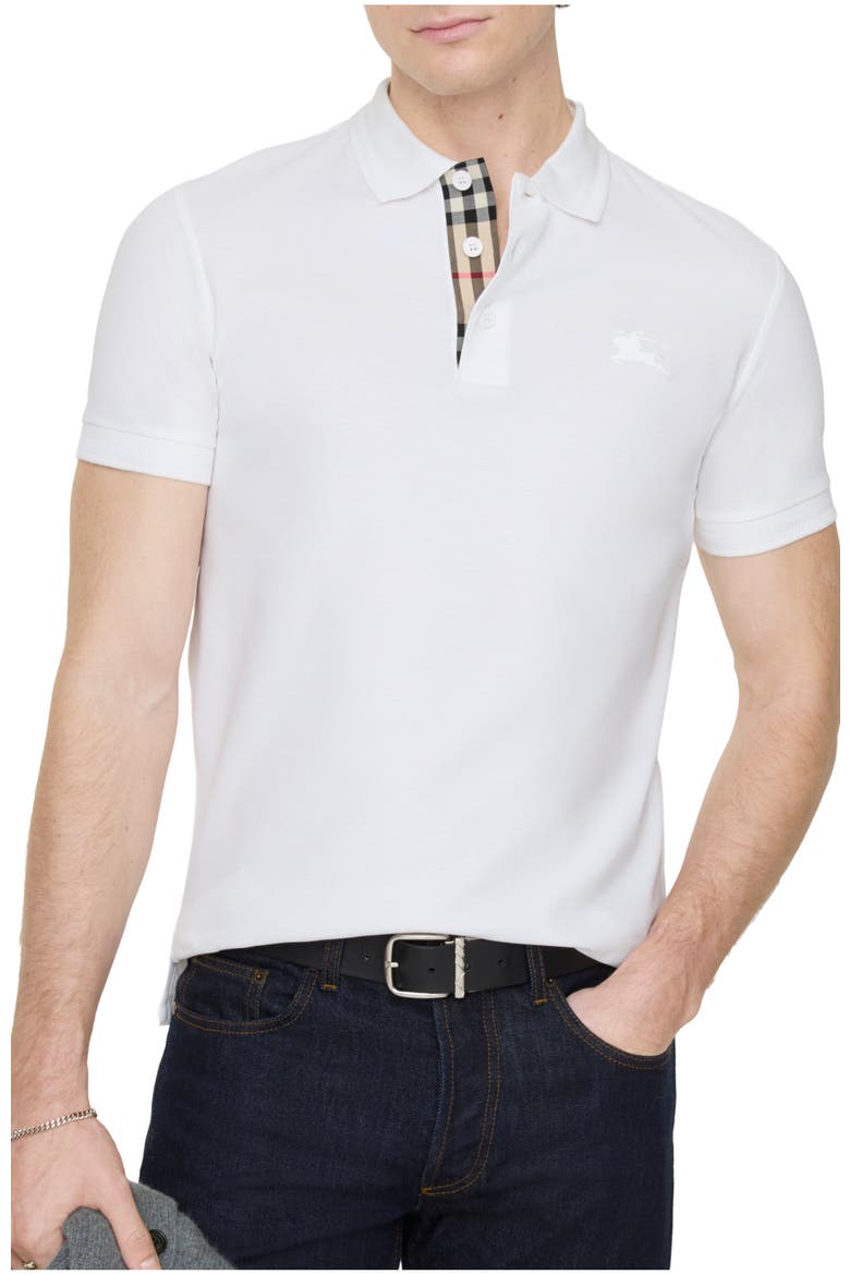 Cotton Polo Shirt, Main, color, White