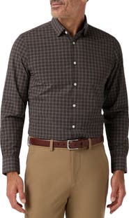 Mizzen+Main Leeward Plaid Trim Fit Long Sleeve Performance Button Up Shirt
