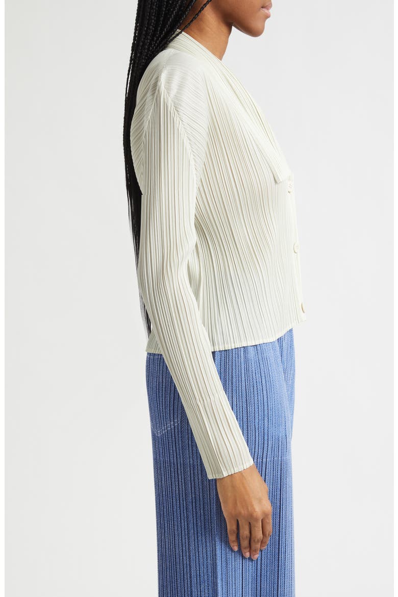 Monthly Colors May Pleated Button-Up Shirt, Alternate, color, IVORY