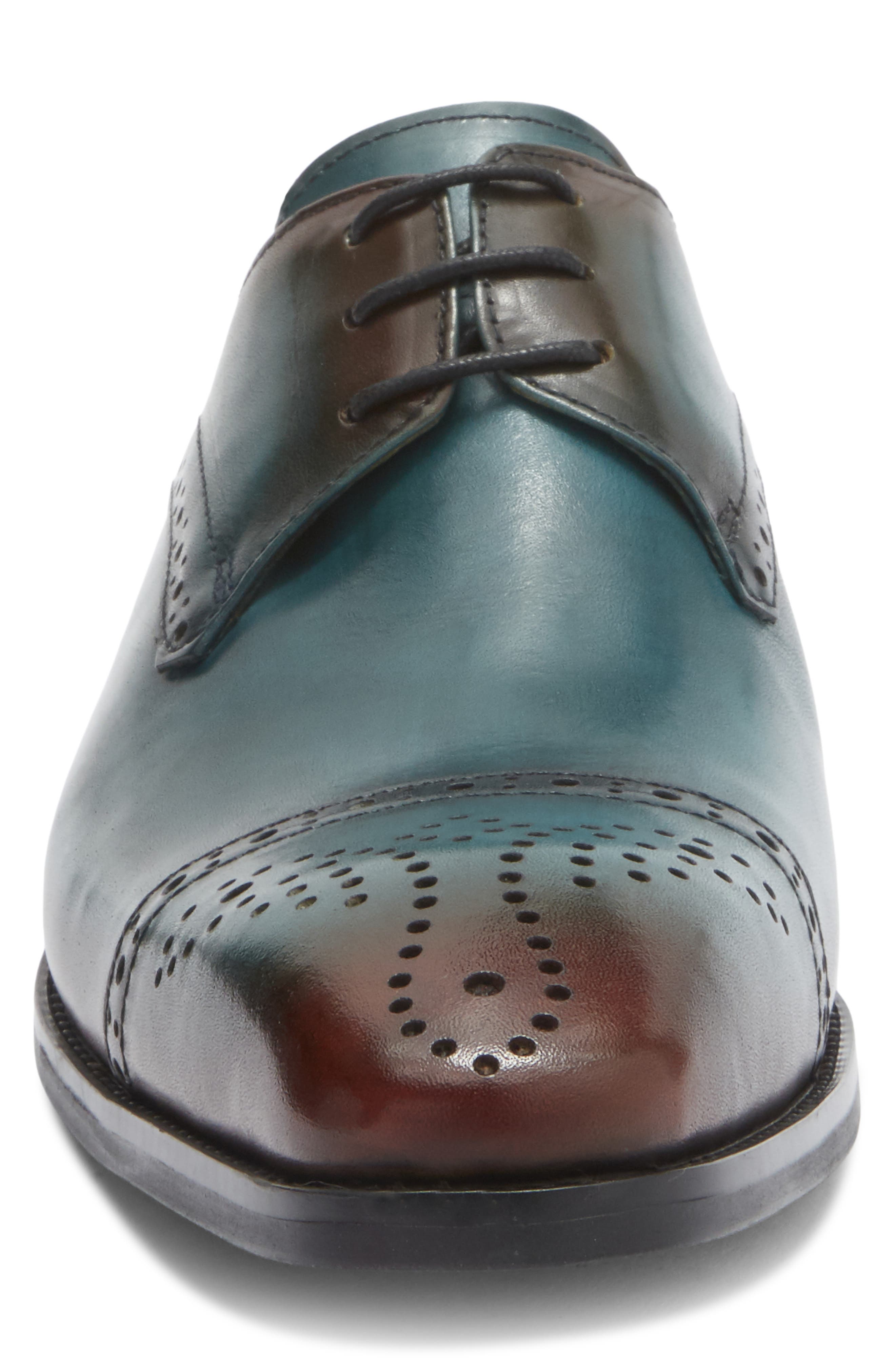 Maison Forte Iberia Ombré Cap Toe Derby, Alternate, color, Teal