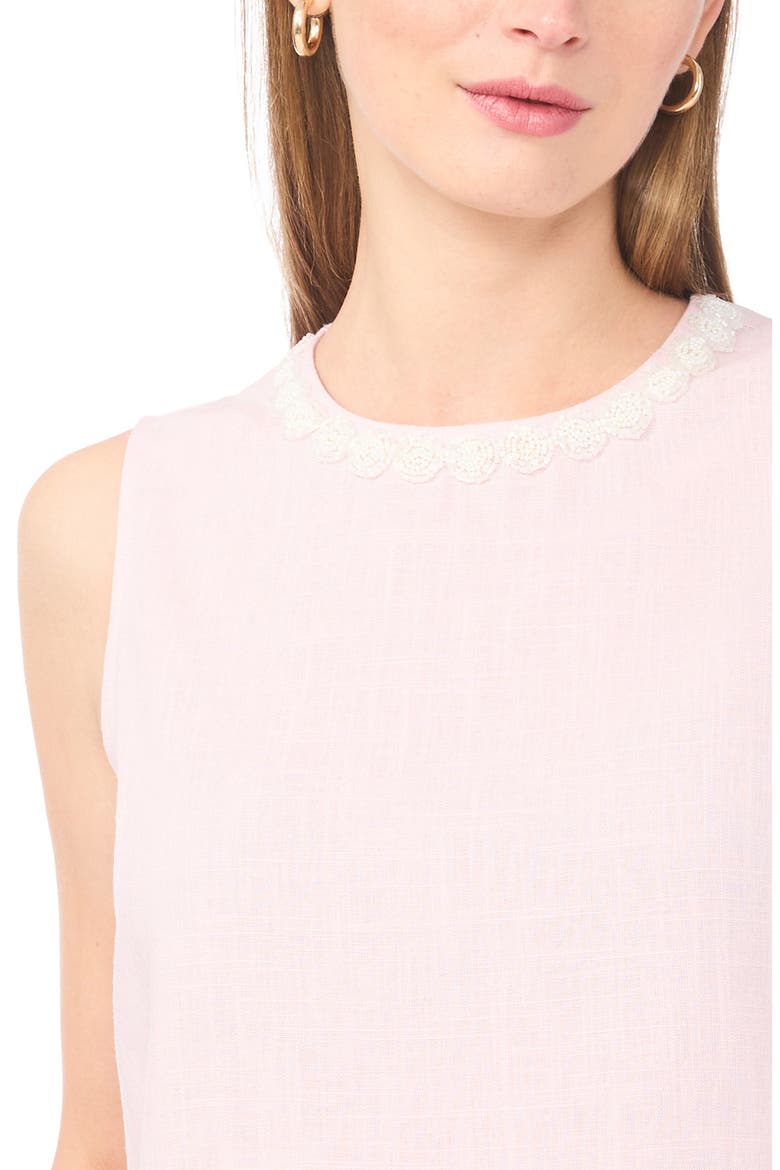 Rosette Neckline Sleeveless Top, Alternate, color, PINK LILAC