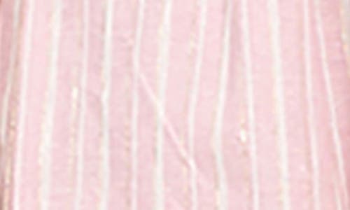 Everyday Ritual Georgina Stripe Cover-up Minidress In Pink Lurex