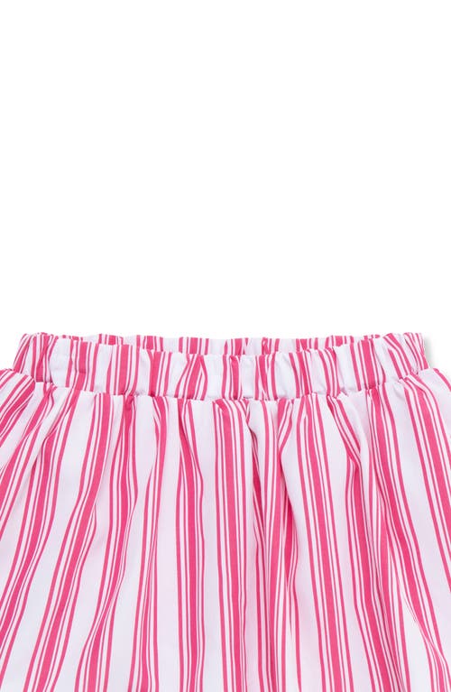 Habitual Kids Stripe Smocked Top & Skirt Set In Pink