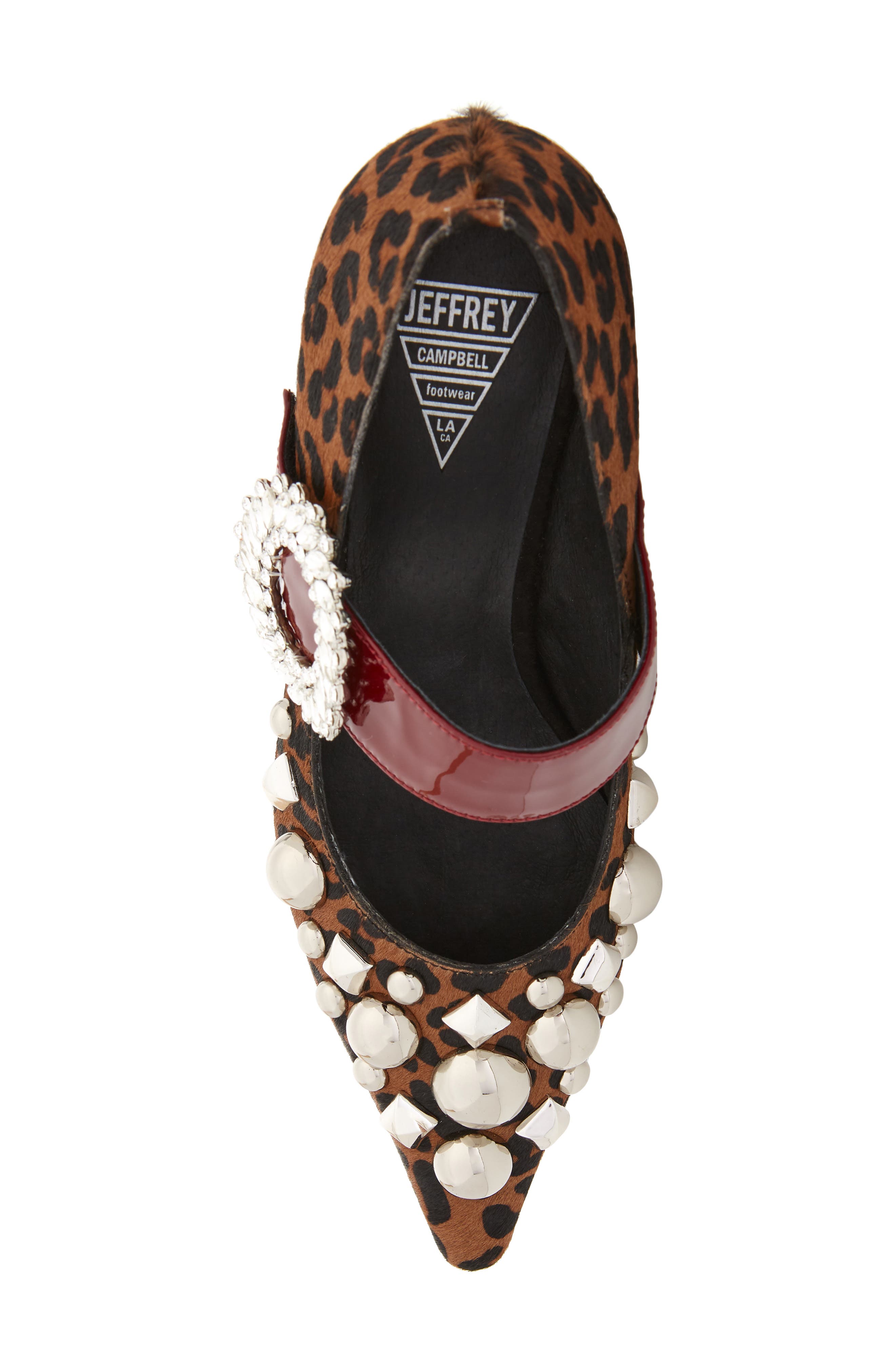 Otelia Embellished Genuine Calf Hair Mary Jane Pump, Alternate, color, CHEETAH CALF HAIR