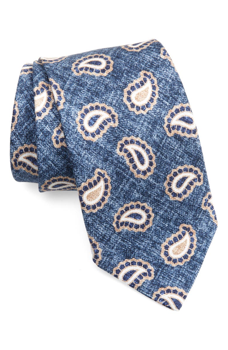 EDWARD ARMAH Pines Paisley Silk Tie, Main, color,