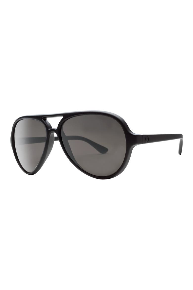 Elsinore 55mm Polarized Aviator Sunglasses, Alternate, color, MATTE BLACK/ SILVER