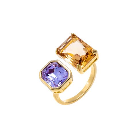 Champagne X Lilac Duo Statement Ring
