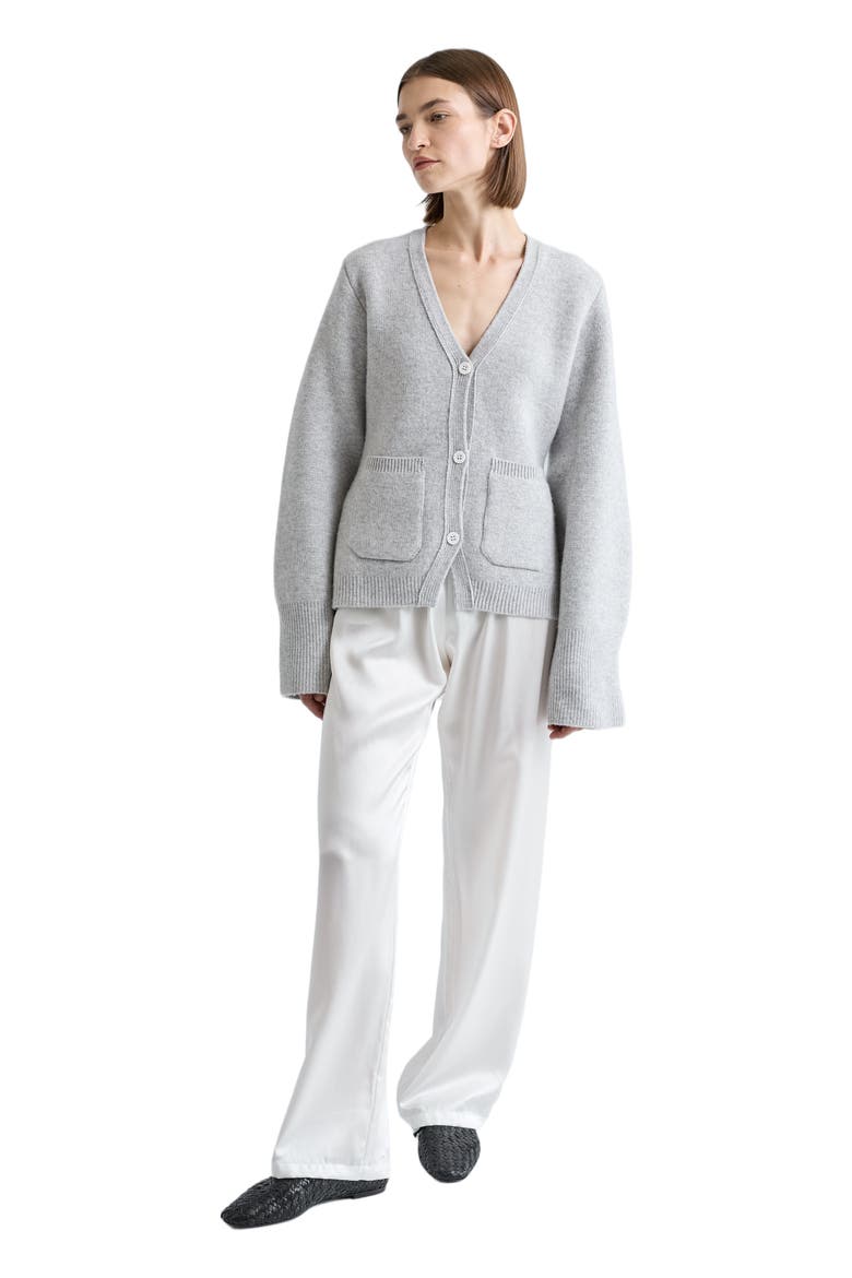 V Neck Cardigan, Main, color, Light Grey