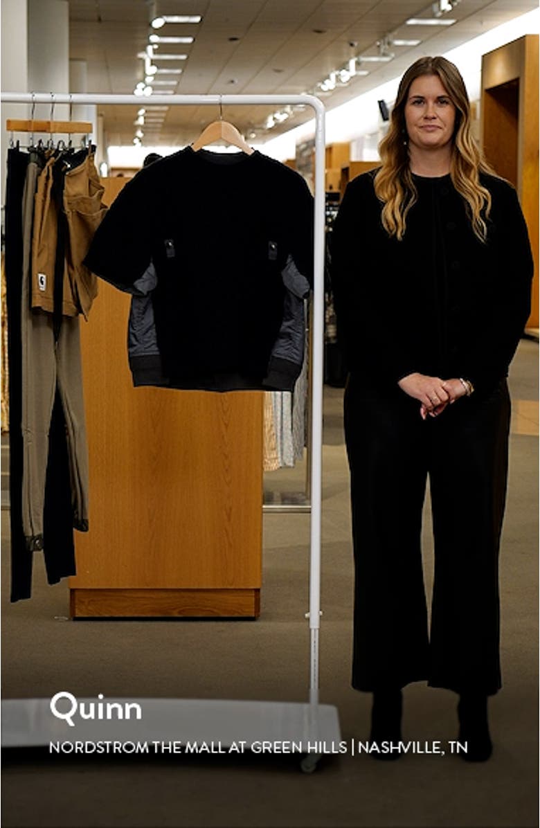 Hybrid Wool Knit & Nylon Twill Top, sales video thumbnail