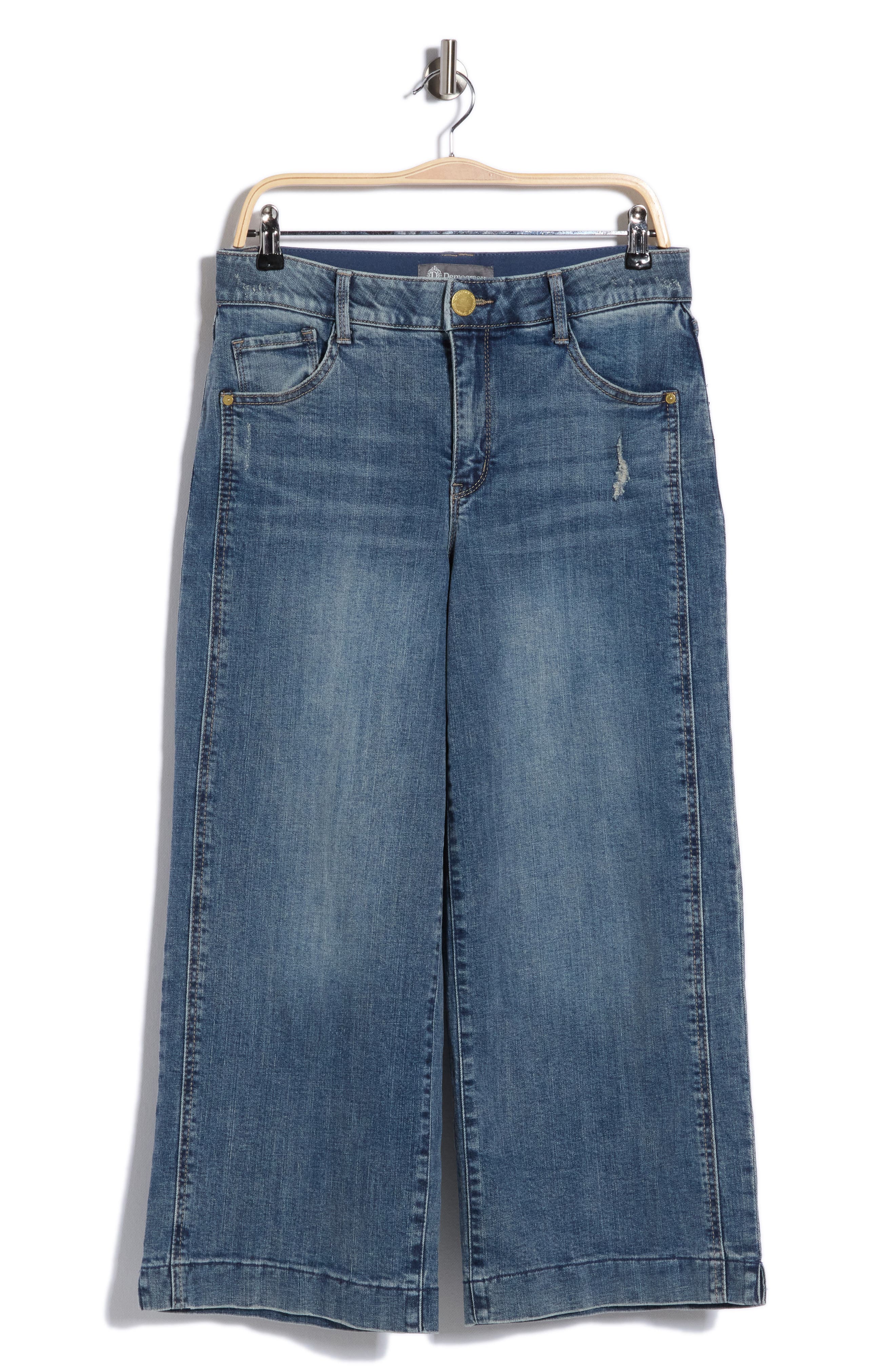 Democracy Double Side Seam Crop Wide Leg Jeans