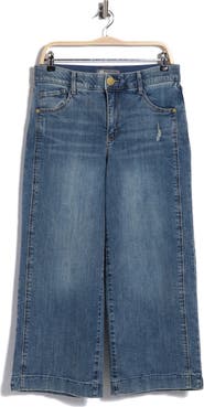 Democracy Double Side Seam Crop Wide Leg Jeans